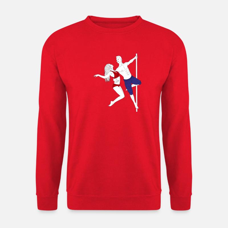 Poledance Duo Rot Blau Outfit - Unisex Pullover - Rot