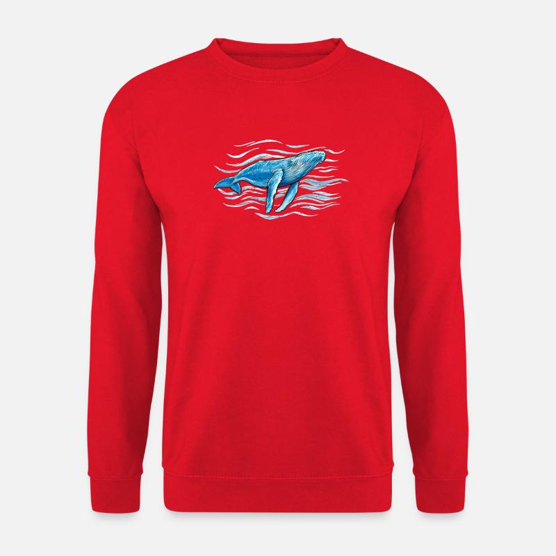 Buckelwal - Unisex Pullover - Rot