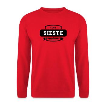 Club Sieste - Humour Détente - Sweat-shirt Unisexe - rouge - Devant - Alina (178cm) & Michal (187cm)