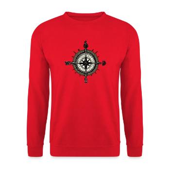 Kompass - Unisex Pullover - Rot - Vorne - Alina (178cm) & Michal (187cm)