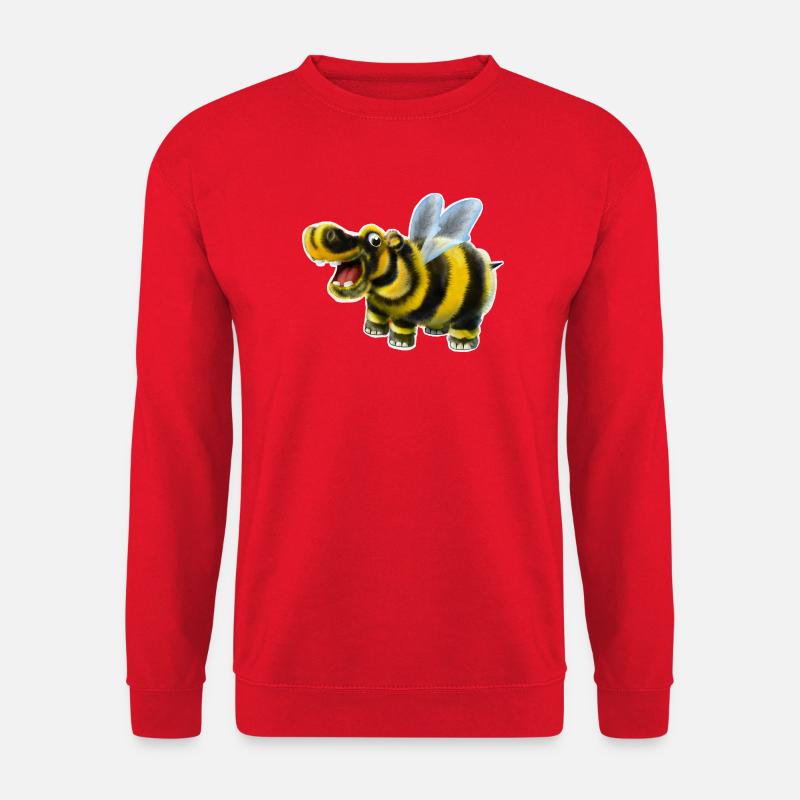 Das Hummel-Nilpferd - Unisex Pullover - Rot