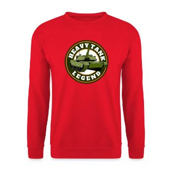 Heavy Legend - Panzer Design - Unisex Sweatshirt - red - Front - Alina (178cm) & Michal (187cm)