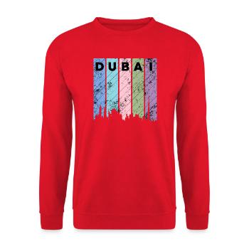 Dubai mit Stil! - Unisex Pullover - Rot - Vorne - Alina (178cm) & Michal (187cm)