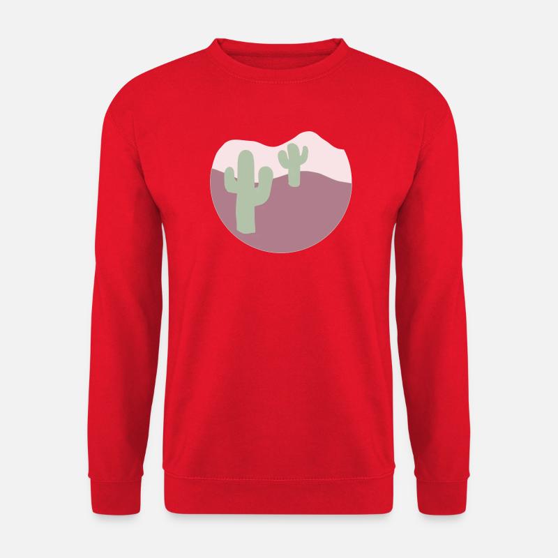 Wüste mit Kakteen - Unisex Pullover - Rot