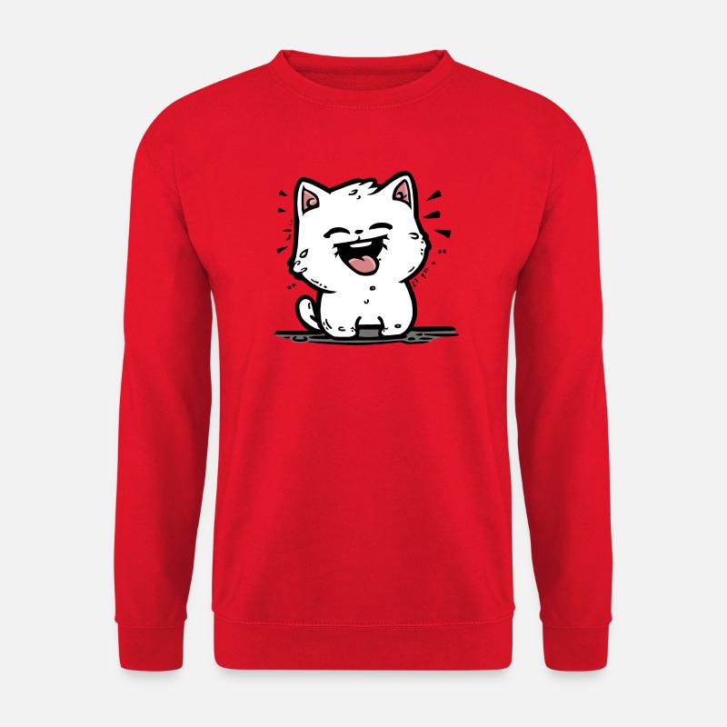 Loughing Kitty - Unisex Pullover - Rot
