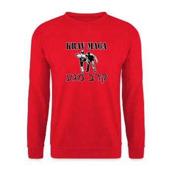 Krav Maga coup de pied dans l’entrejambe - Sweat-shirt Unisexe - rouge - Devant - Alina (178cm) & Michal (187cm)
