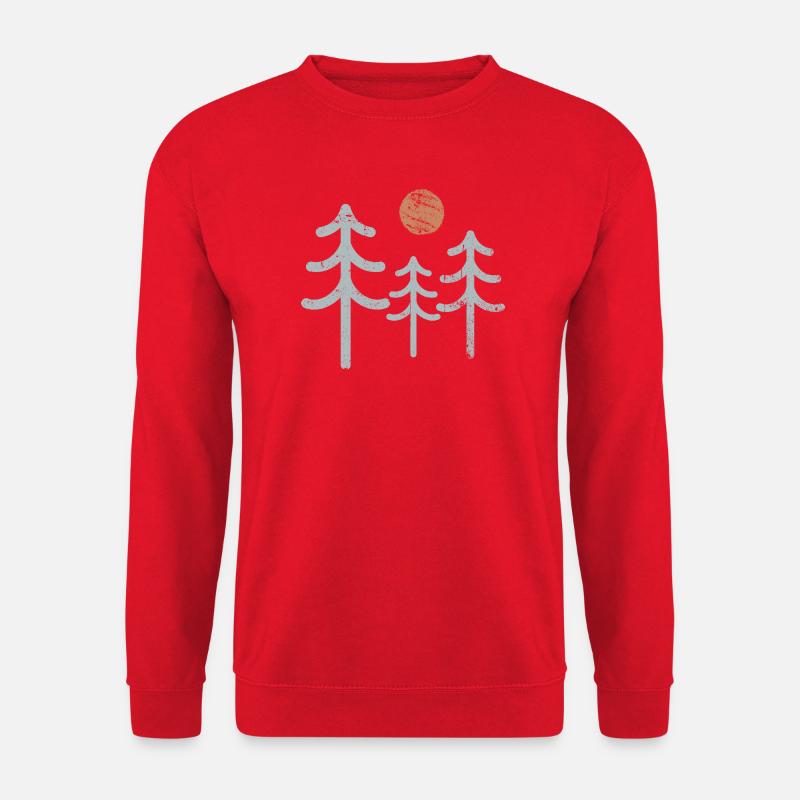 Sunlit Pine Silhouette - Unisex Sweatshirt - red