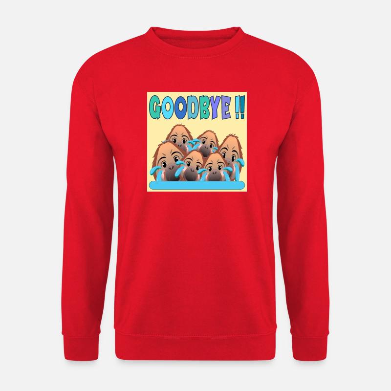 FAREWELL TEAM GOODBYE MONKEY - Unisex Sweatshirt - red