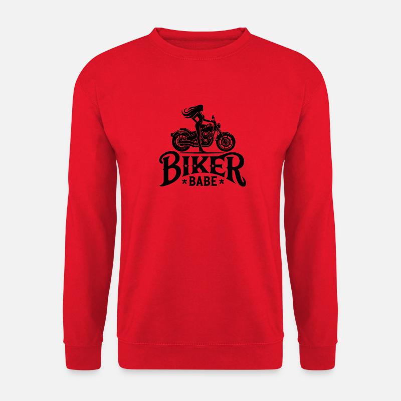 Biker Babe - Unisex Pullover - Rot
