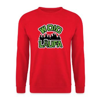 Woidläufa - Waldläufer, Sport in der Natur - Unisex Pullover - Rot - Vorne - Alina (178cm) & Michal (187cm)
