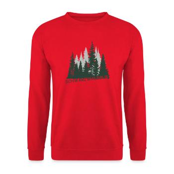 Schwarzwaldbub - Unisex Pullover - Rot - Vorne - Alina (178cm) & Michal (187cm)