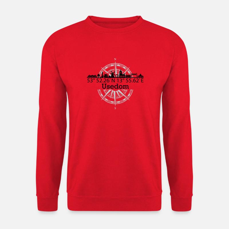 Skyline Usedom - Unisex Pullover - Rot