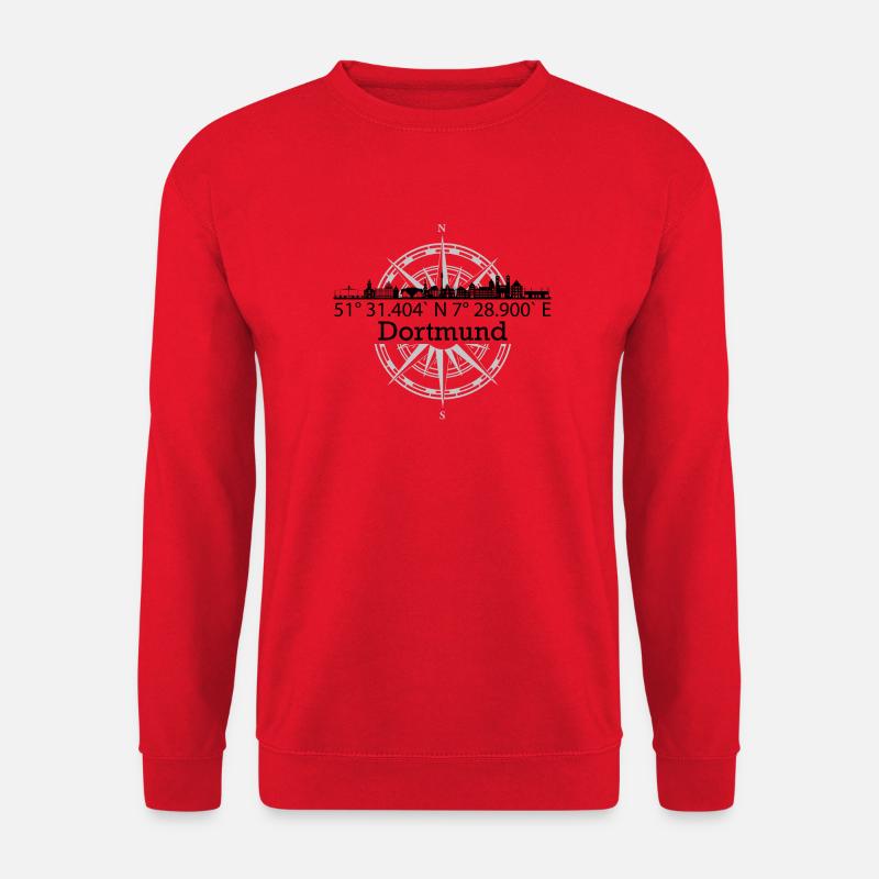 Skyline Dortmund - Unisex Pullover - Rot