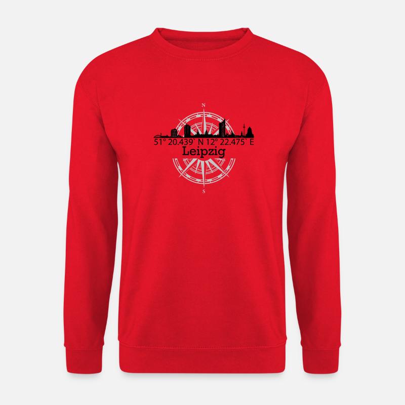Skyline Leipzig - Unisex Pullover - Rot
