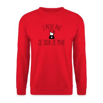 J'peux pas je mixe - Humour Cuisine Blender - Sweat-shirt Unisexe - rouge - Devant - Alina (178cm) & Michal (187cm)