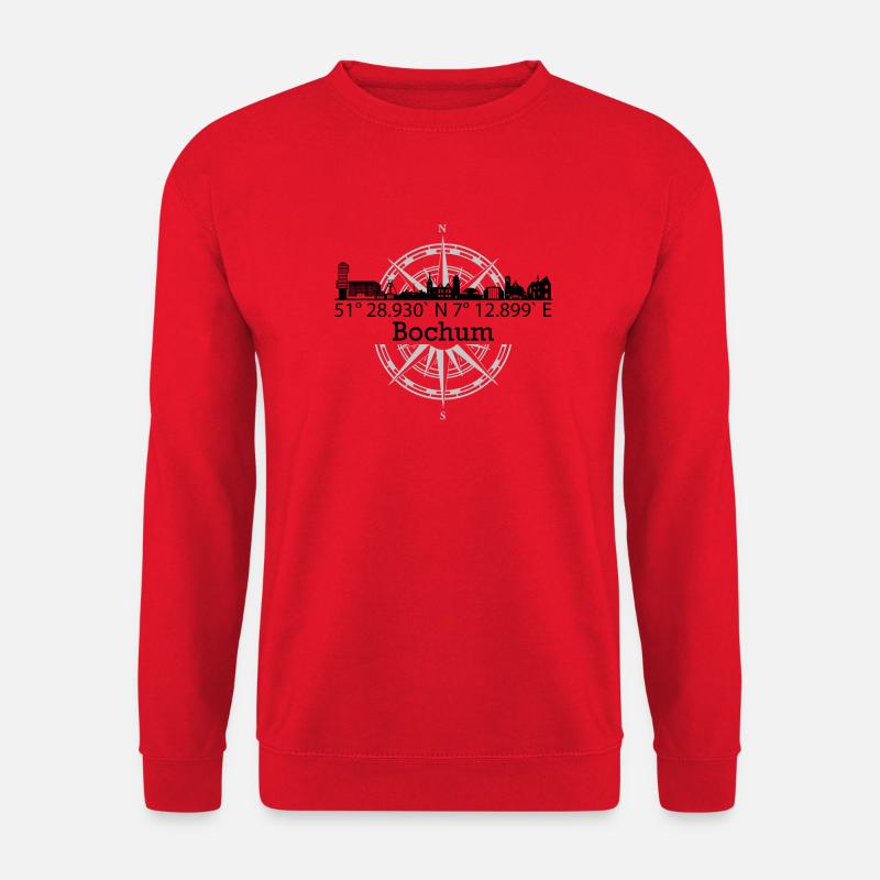 Skyline Bochum - Unisex Pullover - Rot