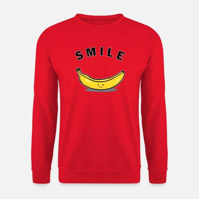 Bananen-Lächeln - Unisex Pullover - Rot