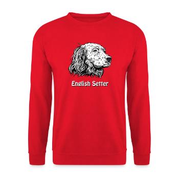 Portrait de setter anglais - Sweat-shirt Unisexe - rouge - Devant - Alina (178cm) & Michal (187cm)