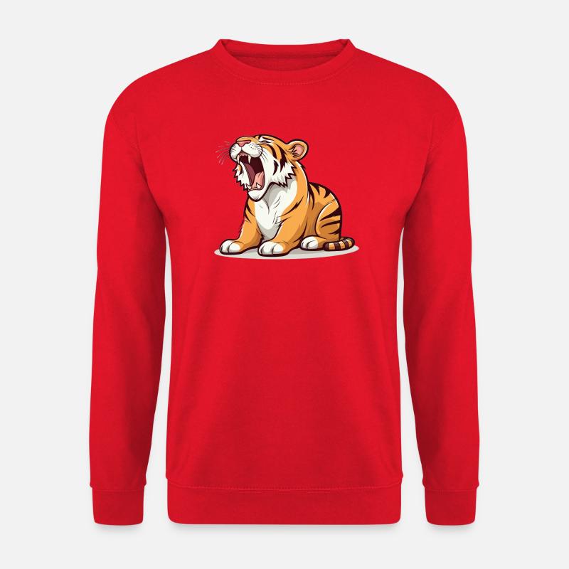 Müder Tiger - Unisex Pullover - Rot