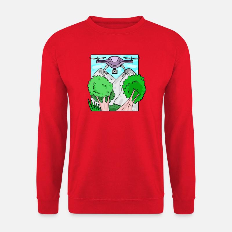 Drone Drohne Drohnen - Unisex Pullover - Rot