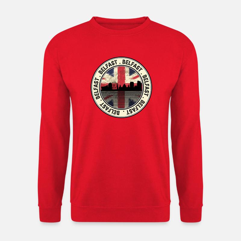 Belfast Union Jack Roundel - Unisex Pullover - Rot