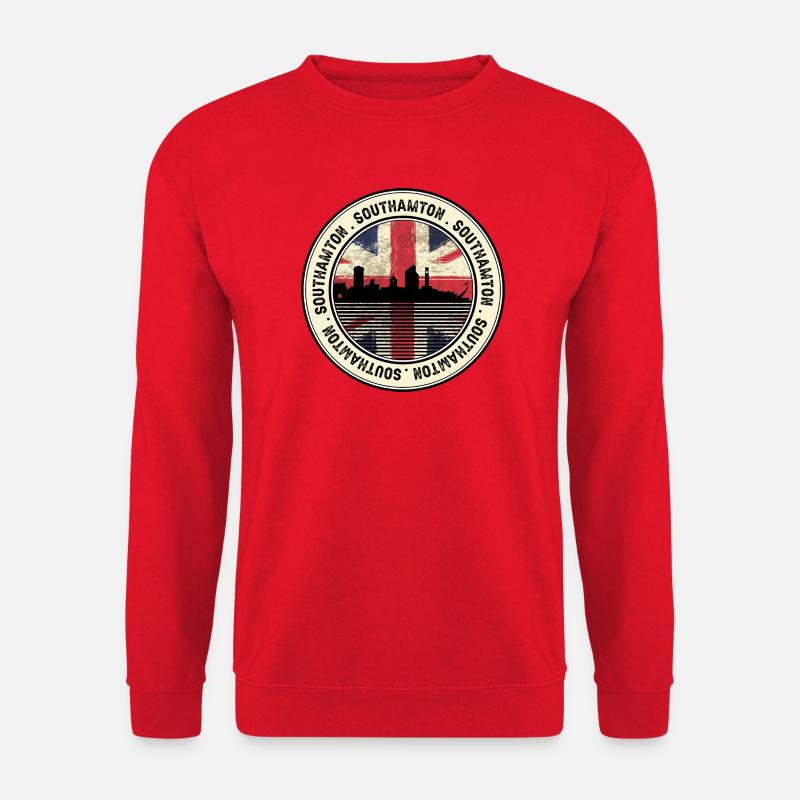 Southampton Skyline Union Jack Siegel - Unisex Pullover - Rot