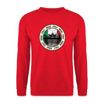 Rome Italy - Unisex Sweatshirt - red - Front - Alina (178cm) & Michal (187cm)