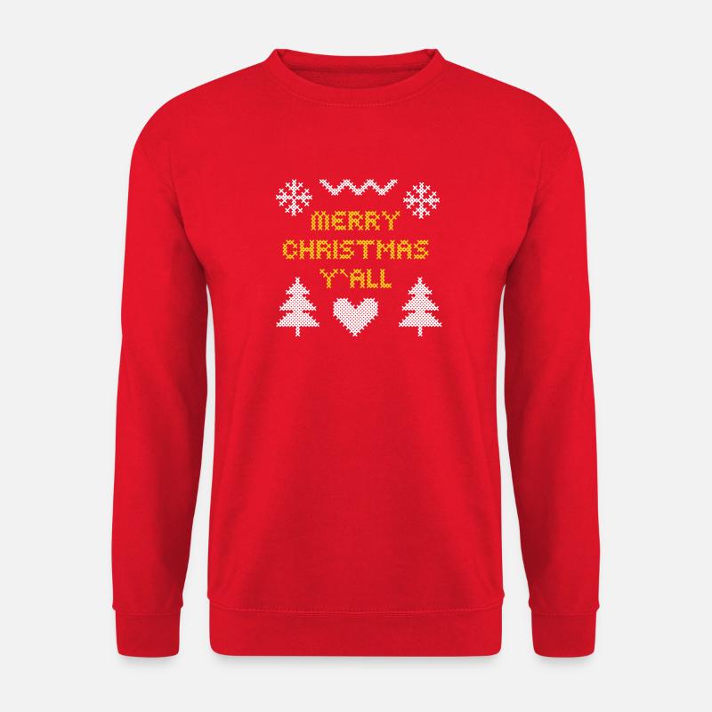 Merry Christmas Pixel Art Design - Unisex Sweatshirt - red