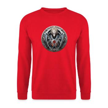 Logo Celtic Mojenn - Unisex Pullover - Rot - Vorne - Alina (178cm) & Michal (187cm)