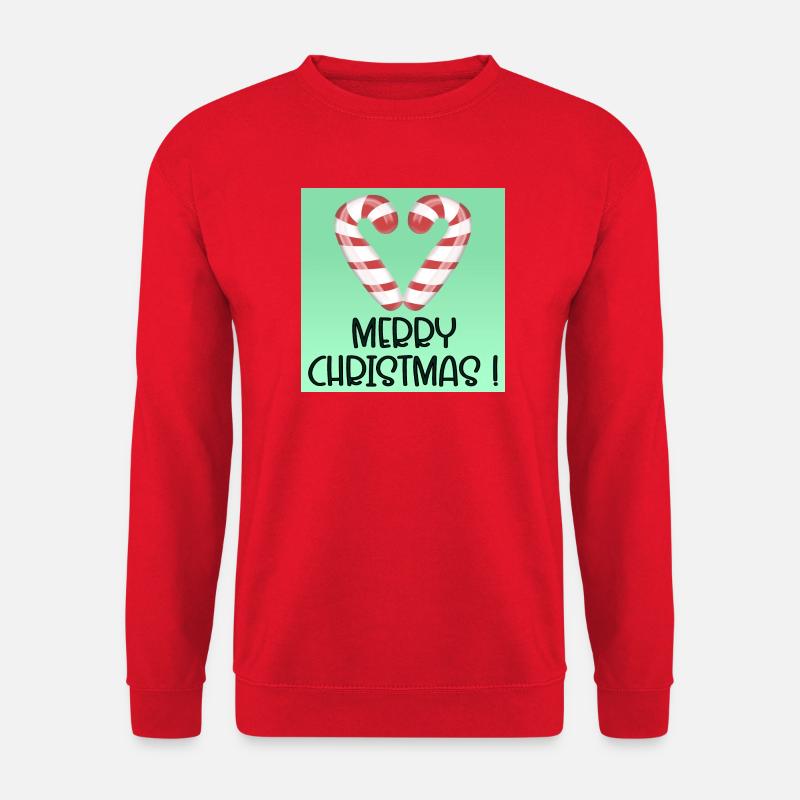 FROHE WEIHNACHTSGRÜSSE SÜSSIGKEITEN - Unisex Pullover - Rot