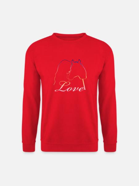 Love Mädchen Pferdekopf - Unisex Pullover - Rot