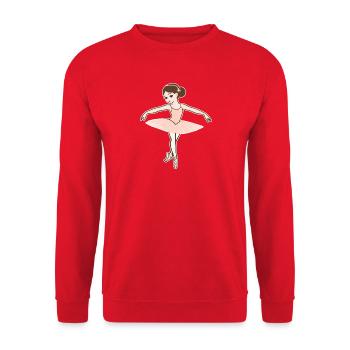 Ballerina - Unisex Sweatshirt - red - Front - Alina (178cm) & Michal (187cm)