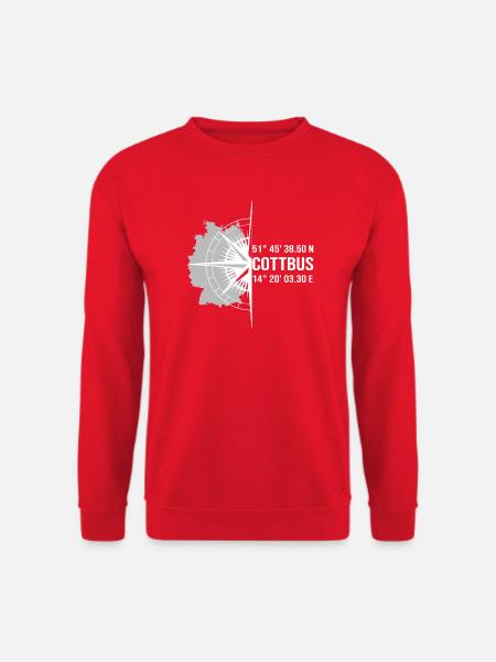 Koordinaten Cottbus - Unisex Pullover - Rot