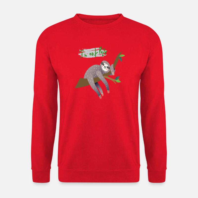 Faultier i'm not lazy - Unisex Pullover - Rot