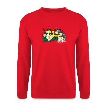 MILK & HONEY - Unisex Pullover - Rot - Vorne - Alina (178cm) & Michal (187cm)