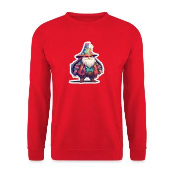 Colorful Little Magician Fantasy RPG Funny Shirt - Unisex Sweatshirt - red - Front - Alina (178cm) & Michal (187cm)