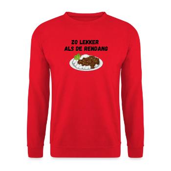 As tasty as the rendang - Unisex Sweatshirt - red - Front - Alina (178cm) & Michal (187cm)
