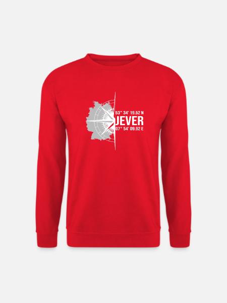 Koordinaten Jever - Unisex Pullover - Rot