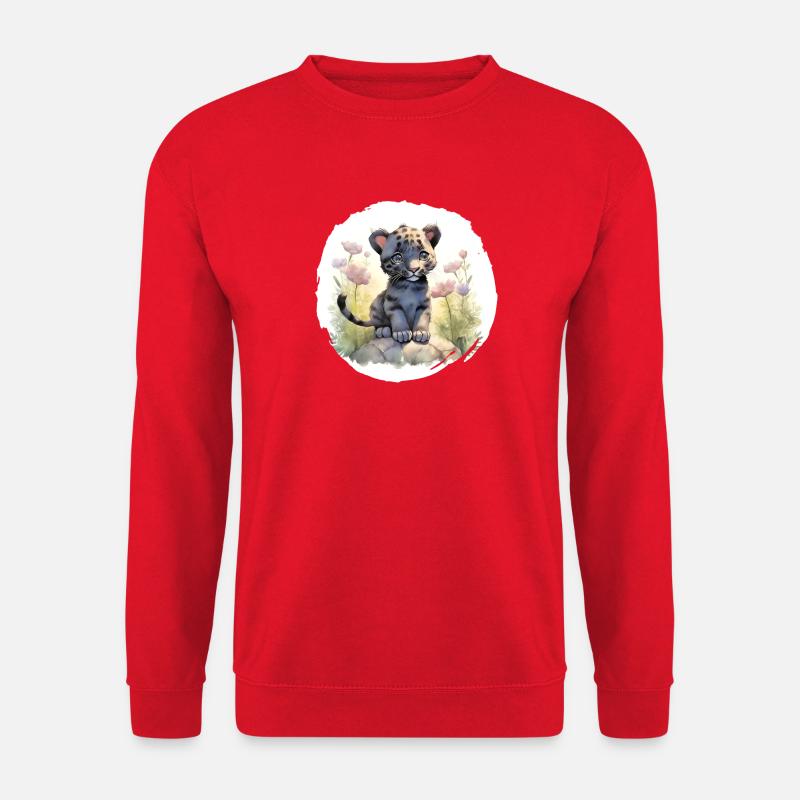 Panther Aquarell - Unisex Pullover - Rot