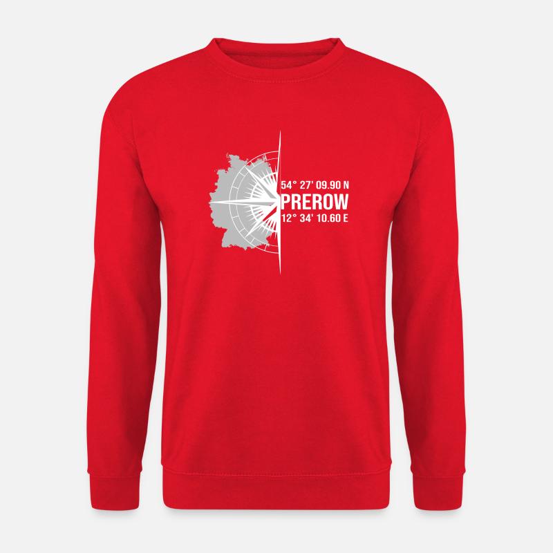 Koordinaten Prerow - Unisex Pullover - Rot