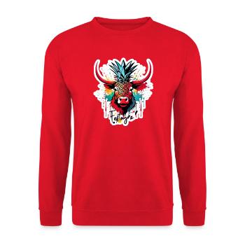 Festayre! Féria de Bézier, Dax, Nîmes, Bayonne... - Unisex Sweatshirt - red - Front - Alina (178cm) & Michal (187cm)