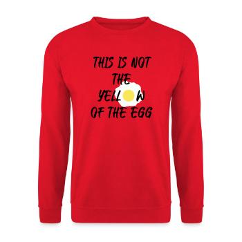 This is not the yellow of the egg - Unisex Pullover - Rot - Vorne - Alina (178cm) & Michal (187cm)