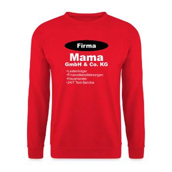 Maman GmbH Entreprise Cadeau Mère - Sweat-shirt Unisexe - rouge - Devant - Alina (178cm) & Michal (187cm)