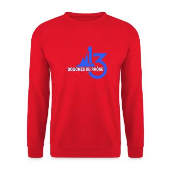 Bouches du Rhône - Unisex Sweatshirt - red - Front - Alina (178cm) & Michal (187cm)