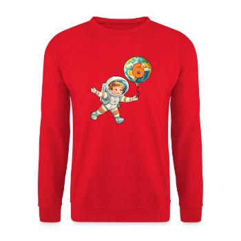 Astronaut 6 Birthday Space Children's Birthday - Unisex Sweatshirt - red - Front - Alina (178cm) & Michal (187cm)