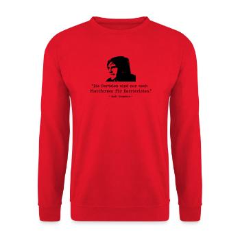 Dutschke Parties - Unisex Sweatshirt - red - Front - Alina (178cm) & Michal (187cm)