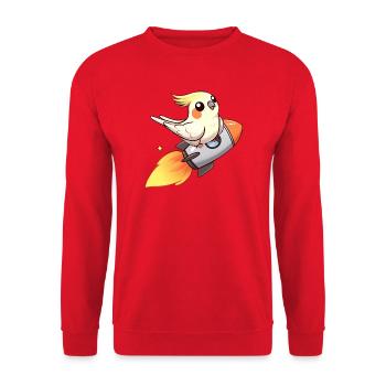 Calopsitte (18) - Sweat-shirt Unisexe - rouge - Devant - Alina (178cm) & Michal (187cm)
