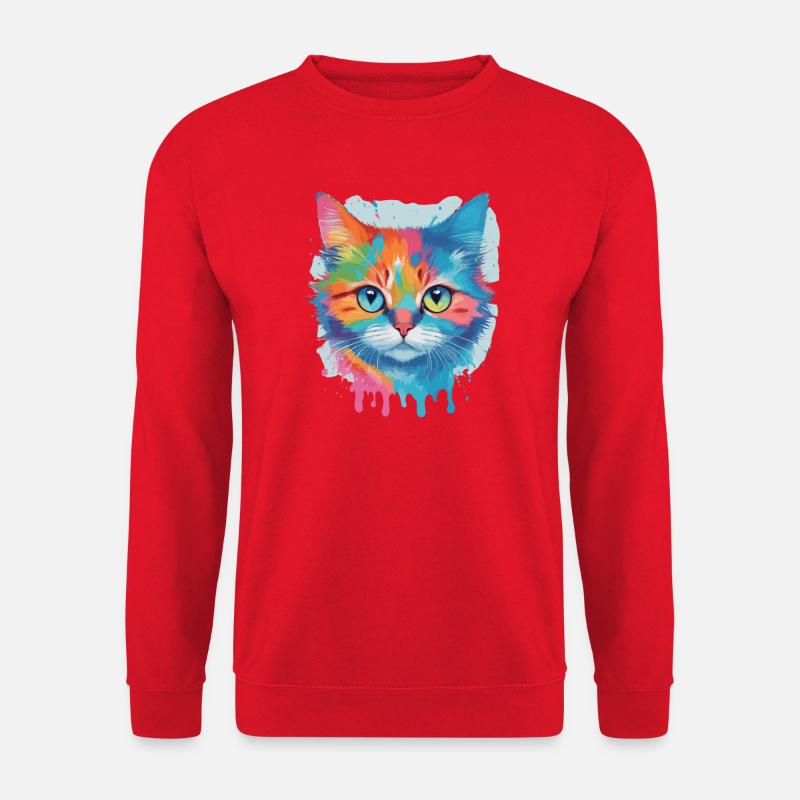 Niedliche Katze - Unisex Pullover - Rot