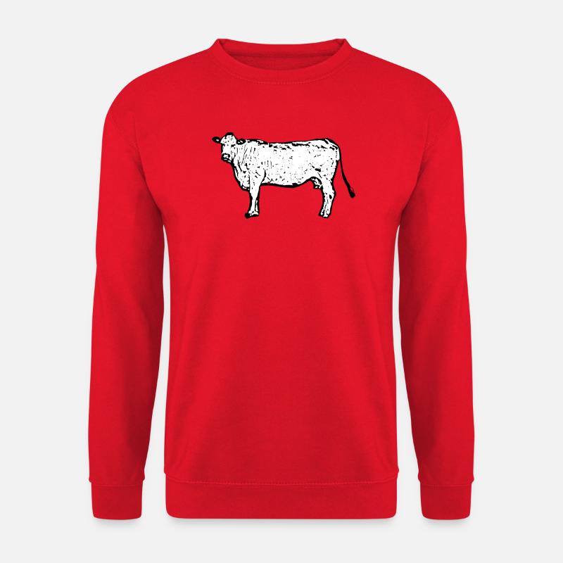 Kuh - Unisex Pullover - Rot