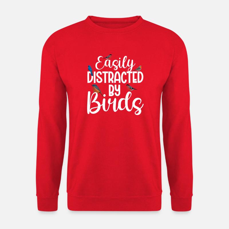 Easily Distracted by Birds - Unisex Sweatshirt - red